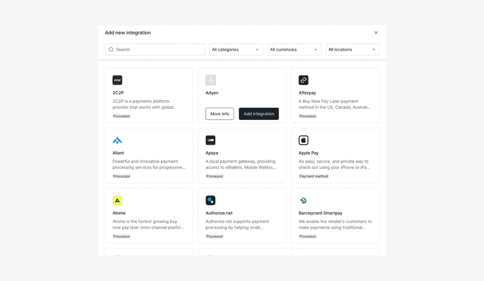 Integrations Marketplace